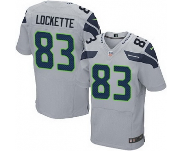 Men's Seattle Seahawks #83 Ricardo Lockette Gray Alternate NFL Nike Elite Jersey