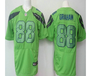 Men's Seattle Seahawks #88 Jimmy Graham Green NFL Nike Elite Jersey