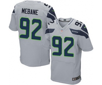 Men's Seattle Seahawks #92 Brandon Mebane Gray Alternate NFL Nike Elite Jersey