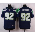 Men's Seattle Seahawks #92 Brandon Mebane Navy Blue Team Color NFL Nike Elite Jersey