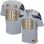 Nike Seahawks #88 Jimmy Graham Grey Alternate Men's Stitched NFL Elite Gold Jersey