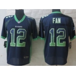 Nike Seattle Seahawks #12 Fan Drift Fashion Blue Elite Jersey