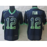 Nike Seattle Seahawks #12 Fan Drift Fashion Blue Elite Jersey