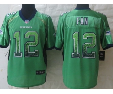 Nike Seattle Seahawks #12 Fan Drift Fashion Green Elite Jersey