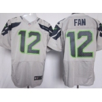 Nike Seattle Seahawks #12 Fan Gray Elite Jersey