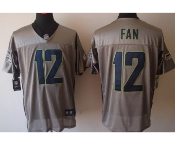 Nike Seattle Seahawks #12 Fan Gray Shadow Elite Jersey