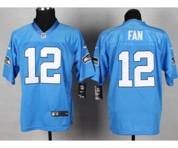 Nike Seattle Seahawks #12 Fan Light Blue Elite Jersey