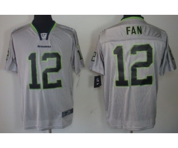 Nike Seattle Seahawks #12 Fan Lights Out Gray Elite Jersey