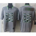 Nike Seattle Seahawks #12 Fan Lights Out Gray Ornamented Elite Jersey