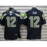 Nike Seattle Seahawks #12 Fan Navy Blue Elite Jersey