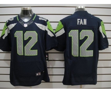 Nike Seattle Seahawks #12 Fan Navy Blue Elite Jersey