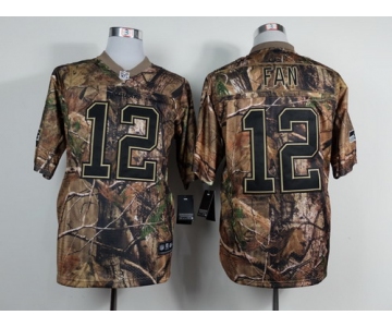 Nike Seattle Seahawks #12 Fan Realtree Camo Elite Jersey