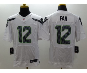 Nike Seattle Seahawks #12 Fan White Elite Jersey