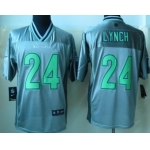 Nike Seattle Seahawks #24 Marshawn Lynch 2013 Gray Vapor Elite Jersey