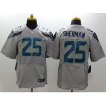Nike Seattle Seahawks #25 Richard Sherman Gray Elite Jersey