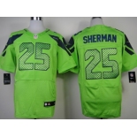 Nike Seattle Seahawks #25 Richard Sherman Green Elite Jersey