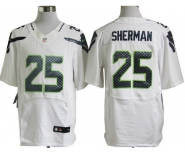 Nike Seattle Seahawks #25 Richard Sherman White Elite Jersey