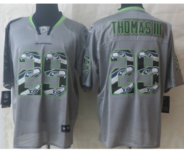 Nike Seattle Seahawks #29 Earl Thomas III Lights Out Gray Ornamented Elite Jersey