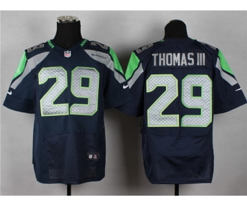 Nike Seattle Seahawks #29 Earl Thomas III Navy Blue Elite Jersey