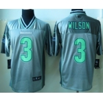 Nike Seattle Seahawks #3 Russell Wilson 2013 Gray Vapor Elite Jersey
