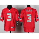 Nike Seattle Seahawks #3 Russell Wilson 2014 QB Red Elite Jersey