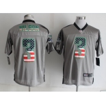 Nike Seattle Seahawks #3 Russell Wilson 2014 USA Flag Fashion Gray Elite Jersey