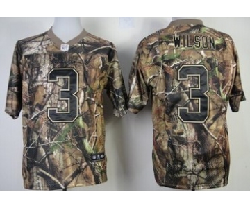 Nike Seattle Seahawks #3 Russell Wilson Realtree Camo Elite Jersey