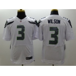 Nike Seattle Seahawks #3 Russell Wilson White Elite Jersey