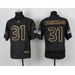 Nike Seattle Seahawks #31 Kam Chancellor 2014 All Black/Gold Elite Jersey