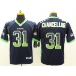 Nike Seattle Seahawks #31 Kam Chancellor Drift Fashion Blue Elite Jersey