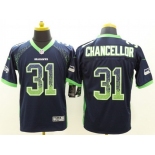 Nike Seattle Seahawks #31 Kam Chancellor Drift Fashion Blue Elite Jersey