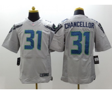 Nike Seattle Seahawks #31 Kam Chancellor Gray Elite Jersey