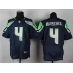 Nike Seattle Seahawks #4 Steven Hauschka Navy Blue Elite Jersey