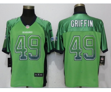 Nike Seattle Seahawks #49 Shaquill Griffin Green Drift Fashion Elite Jersey