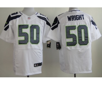 Nike Seattle Seahawks #50 K.J. Wright White Elite Jersey