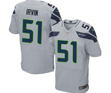 Nike Seattle Seahawks #51 Bruce Irvin Gray Elite Jersey