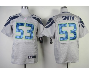 Nike Seattle Seahawks #53 Malcolm Smith Gray Elite Jersey