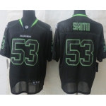 Nike Seattle Seahawks #53 Malcolm Smith Lights Out Black Elite Jersey
