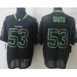 Nike Seattle Seahawks #53 Malcolm Smith Lights Out Black Elite Jersey