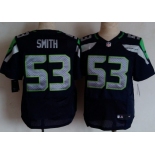 Nike Seattle Seahawks #53 Malcolm Smith Navy Blue Elite Jersey