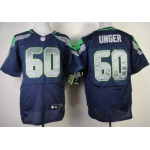 Nike Seattle Seahawks #60 Max Unger Navy Blue Elite Jersey