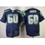 Nike Seattle Seahawks #60 Max Unger Navy Blue Elite Jersey