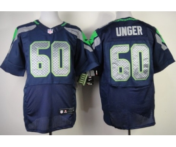 Nike Seattle Seahawks #60 Max Unger Navy Blue Elite Jersey