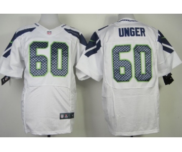 Nike Seattle Seahawks #60 Max Unger White Elite Jersey