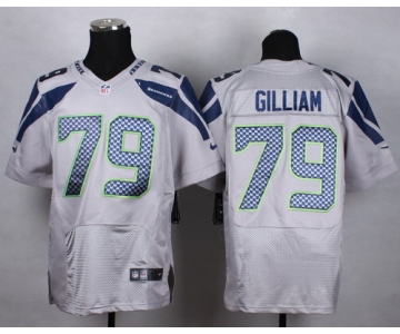 Nike Seattle Seahawks #79 Garry Gilliam Gray Elite Jersey