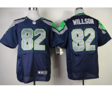 Nike Seattle Seahawks #82 Luke Willson Navy Blue Elite Jersey