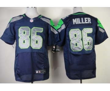 Nike Seattle Seahawks #86 Zach Miller Navy Blue Elite Jersey