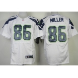 Nike Seattle Seahawks #86 Zach Miller White Elite Jersey