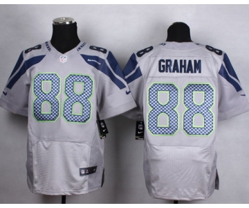 Nike Seattle Seahawks #88 Jimmy Graham Gray Elite Jersey