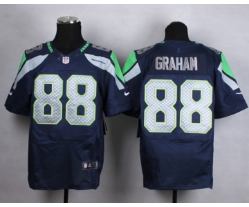 Nike Seattle Seahawks #88 Jimmy Graham Navy Blue Elite Jersey